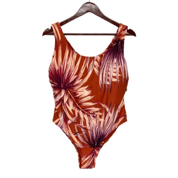 Palisades Beach Club Burnt Ochre Palm Desert One Piece Swimsuit Nwt Size 14W - Picture 1 of 16